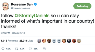 Illustration for article titled Let's Check in on This Stormy Daniels-Roseanne Barr Debate Over AnalÂ
